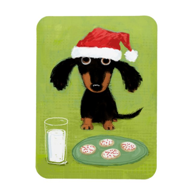 Cookies for Santa Dachshund Magnet (Vertical)