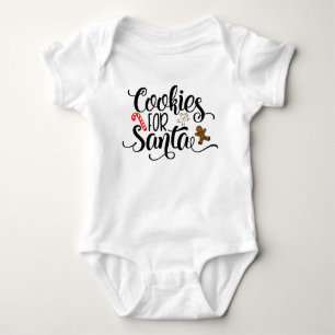 Cookies for Santa Fun Christmas Baby Bodysuit