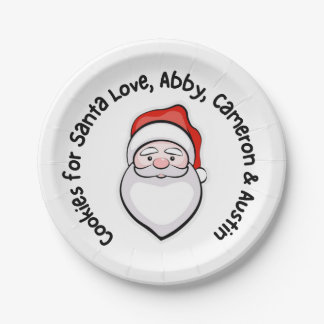 Cookies for santa paper plate