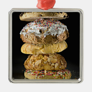 Cookies in a stack metal ornament