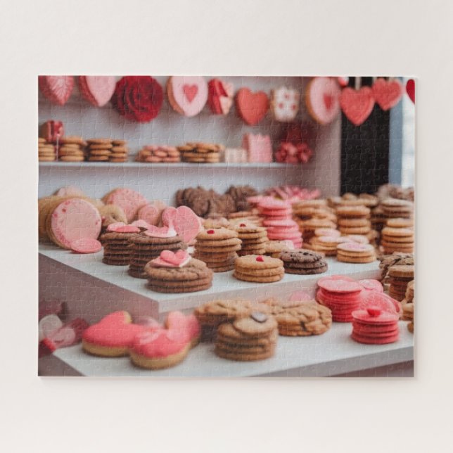 Cookies Made with Love for Your Valentine Jigsaw Puzzle (Horizontal)