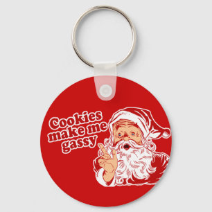 Cookies Make Santa Gassy Keychain