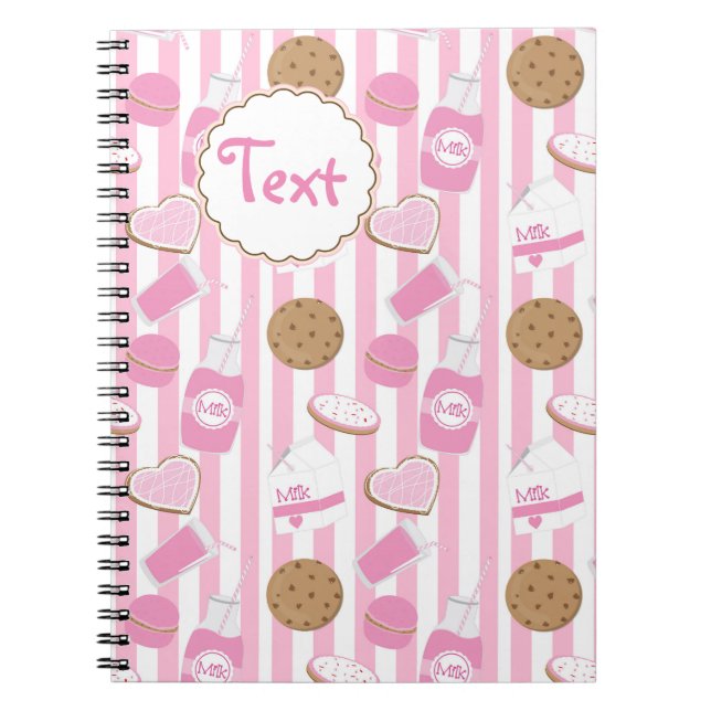 Cookies & Milk Girls Pink Bakery Carnet Journal (Devant)