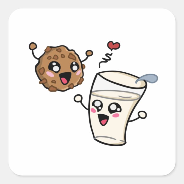 Cookies & Milk Square Sticker (Front)