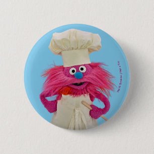 Cookie's Monster Food Truck   Gonger Posing 2 Inch Round Button