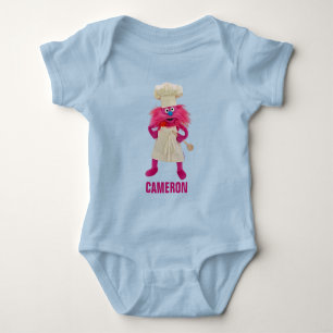 Cookie's Monster Food Truck Gonger Posing Baby Bodysuit