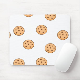 cookies on white mouse pad