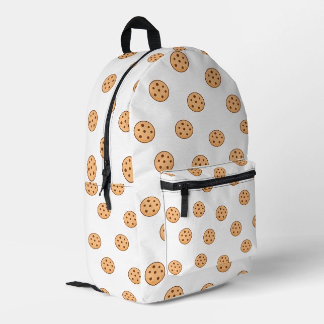 Cookies on white printed backpack (Back Corner Left)