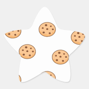 cookies on white star sticker