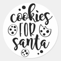 Cookies pour père Noël, autocollant de Noël