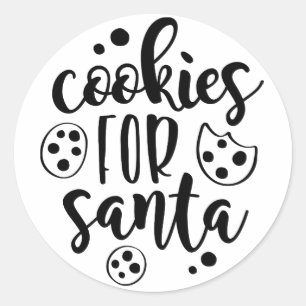 Cookies pour père Noël, autocollant de Noël