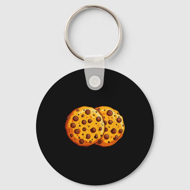 Cookies Shirt Men Women Kids Chocolate Chip Cookie Keychain (Front)