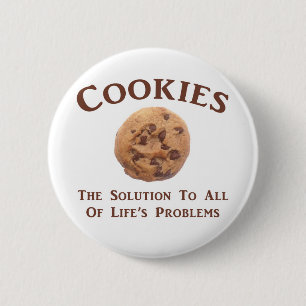 Cookies solve Problems 2 Inch Round Button