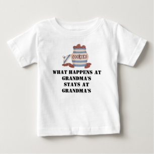 Cookies, What happens at Grandma's STAYS AT Gra... Baby T-Shirt