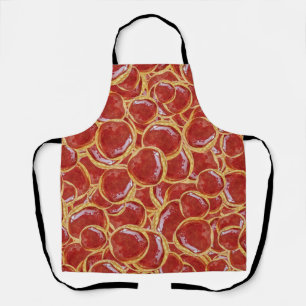 Cookies with strawberry jam motif pattern apron