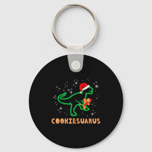 Cookiesaurus Christmas Dinosaur Rex Sugar Cookie Keychain