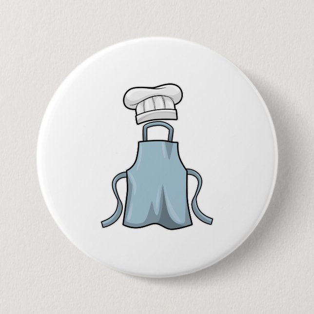 Cooking apron and Cooking hat 3 Inch Round Button (Front)