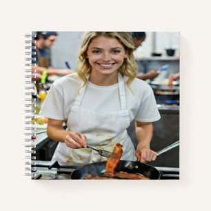 Cooking Bacon Photo Customize Notebook