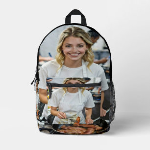 Cooking Bacon Photo Customize Printed Backpack