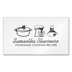 Cooking bakery homemade food modern Magnetic business card