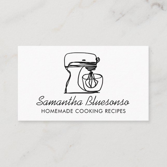 Cooking bakery homemade food recipes business card (Front)