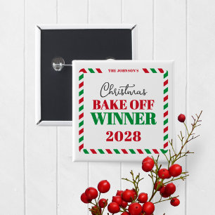 Cooking, Baking or Sweater Holiday Winner Prize 2 Inch Square Button