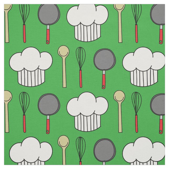 Cooking Chef Cute Kids Baking Kitchen Fabric (Swatch)