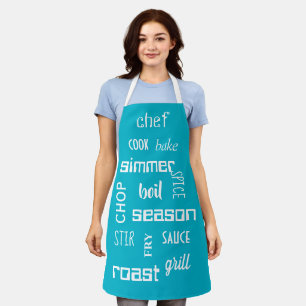 Cooking Chef Words Ai Aqua Apron