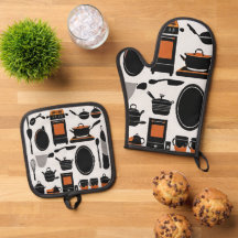 Cooking Companion Oven Mitt and Pot Holder Duo