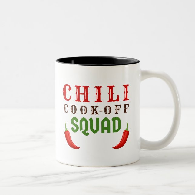 Cooking Competition Chili Cook Off Squad  Two-Tone Coffee Mug (Right)