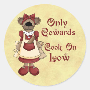 Cooking Cowards Classic Round Sticker