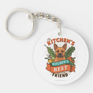 Cooking Dog Charm Keychain