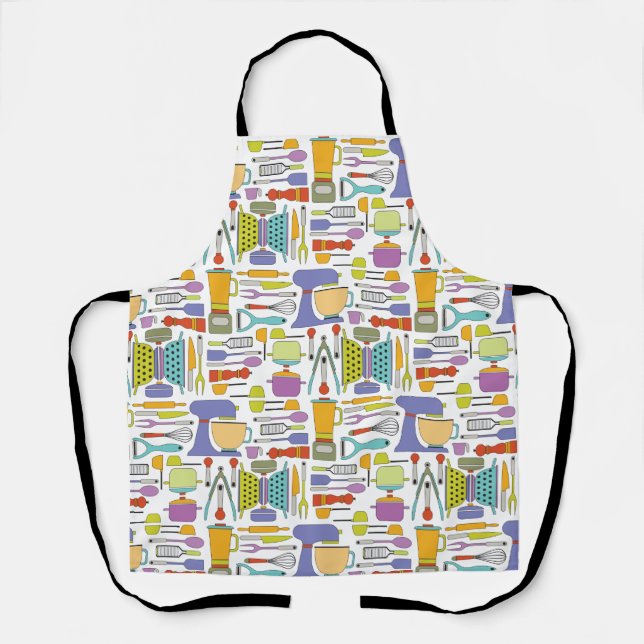 Cooking Equipment, Gadgets & Utensils Pattern Apron (Front)