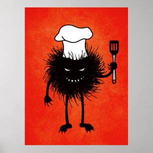 Cooking Evil Creature Halloween Poster