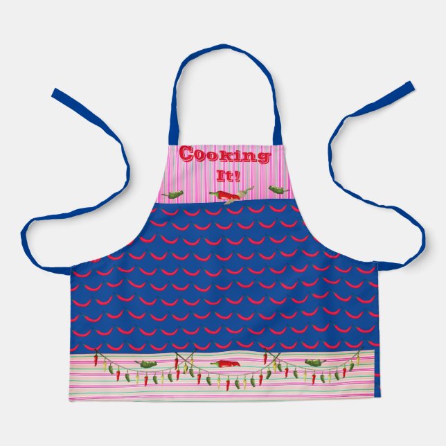 Cooking Fun Hot Peppers  Apron (Front)