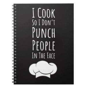Cooking Gifts For Men For Him Typography Trendy Notebook