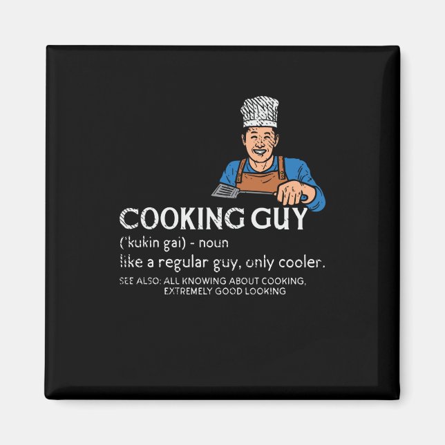 Cooking Guy Definition Magnet (Front)