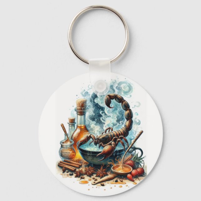 Cooking Happy Scorpion Keychain (Front)