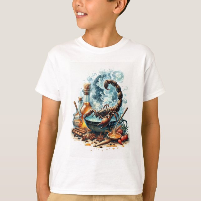 Cooking Happy Scorpion T-Shirt (Front)