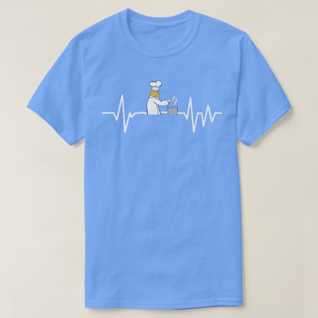 Cooking Heartbeat Kitchen Baking Culinary Chef Foo T-Shirt (Design Front)