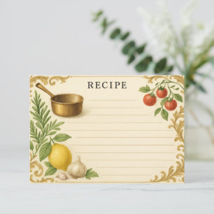 Cooking in Tuscany Recipe Card