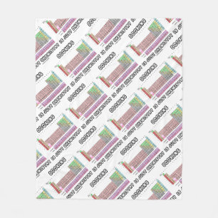 Cooking Is Just Chemistry Periodic Table Humour Fleece Blanket
