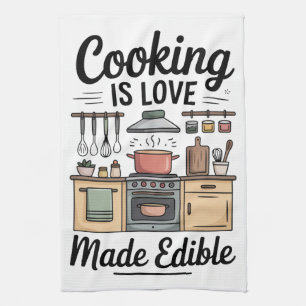 Cooking is Love Kitchen Towel