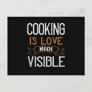 Cooking Is Love Made Visible Announcement Postcard