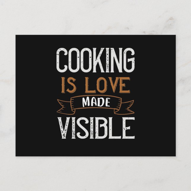Cooking Is Love Made Visible Announcement Postcard (Front)