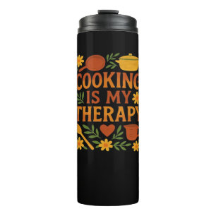 Cooking is my therapy Oversized T-Shirt Thermal Tumbler