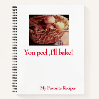 Cooking Journal with image of basket of apples