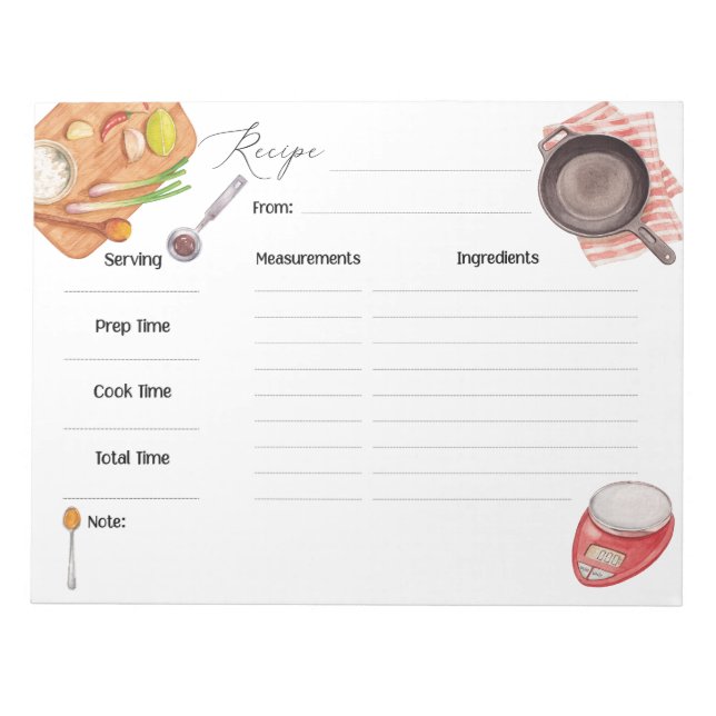 Cooking Notepads (Front)