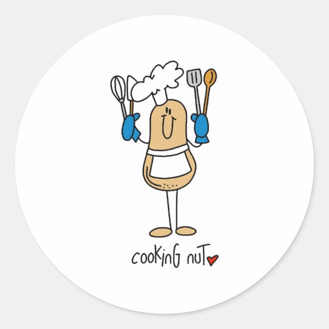 Cooking Nut Classic Round Sticker (Front)