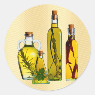 Cooking Oils Classic Round Sticker